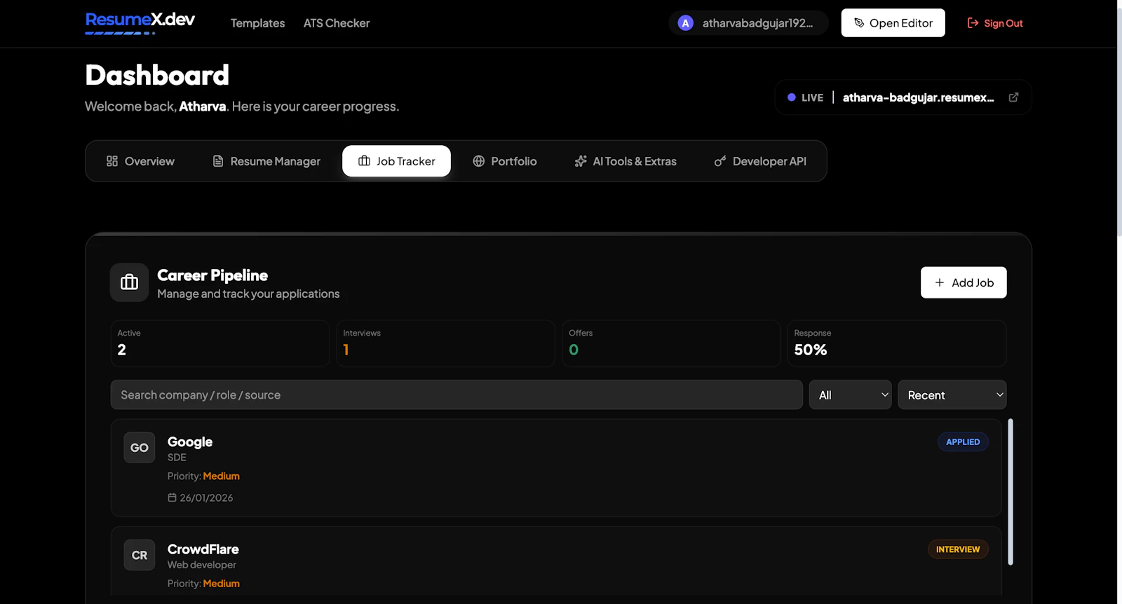 Resumex.dev screenshot 10