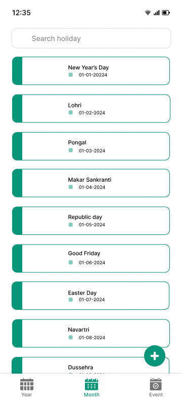 Holiday Calendar gallery image
