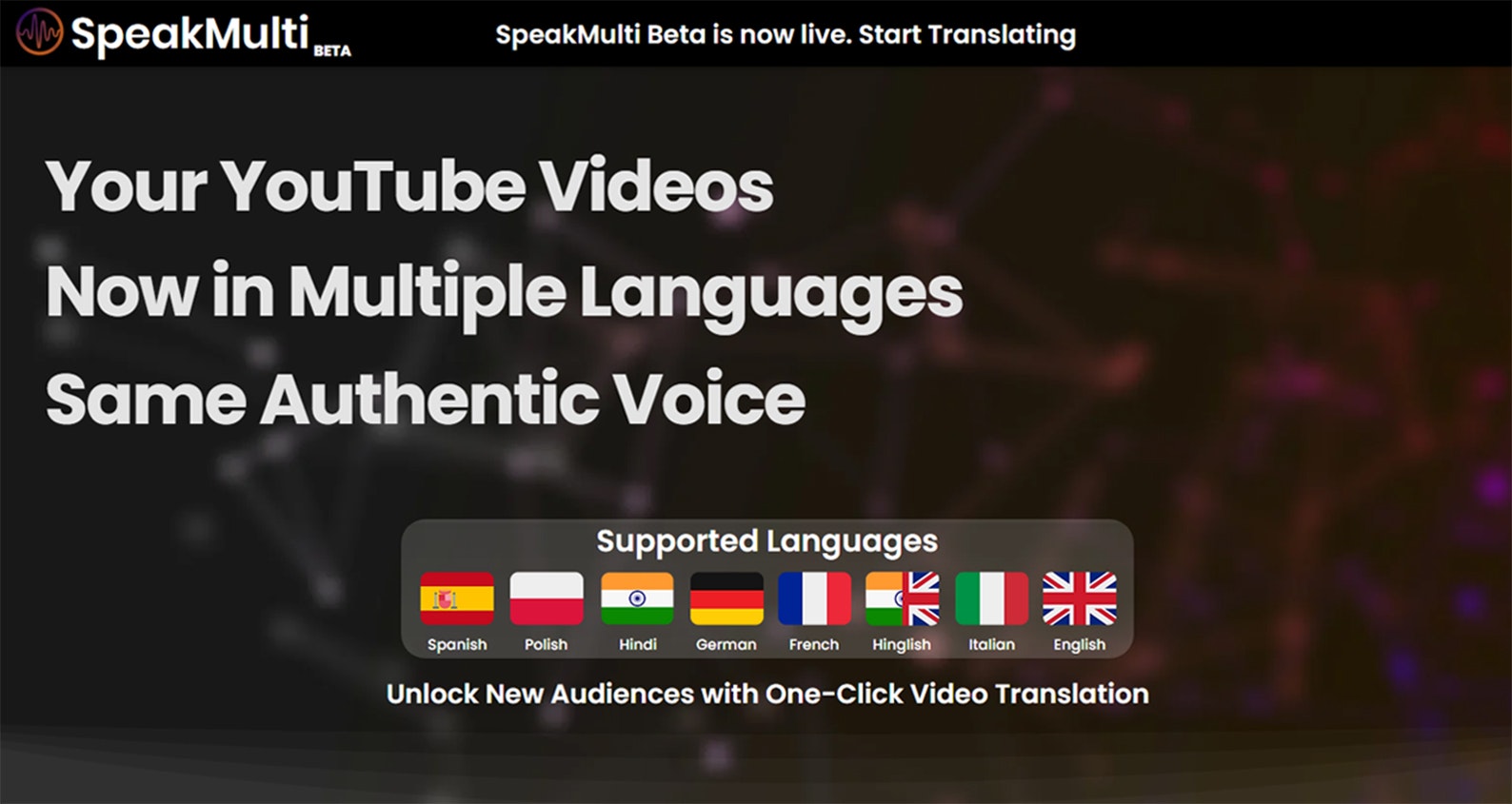 Speakmulti - Sblocca il nuovo pubblico con una traduzione video con un clic media 1