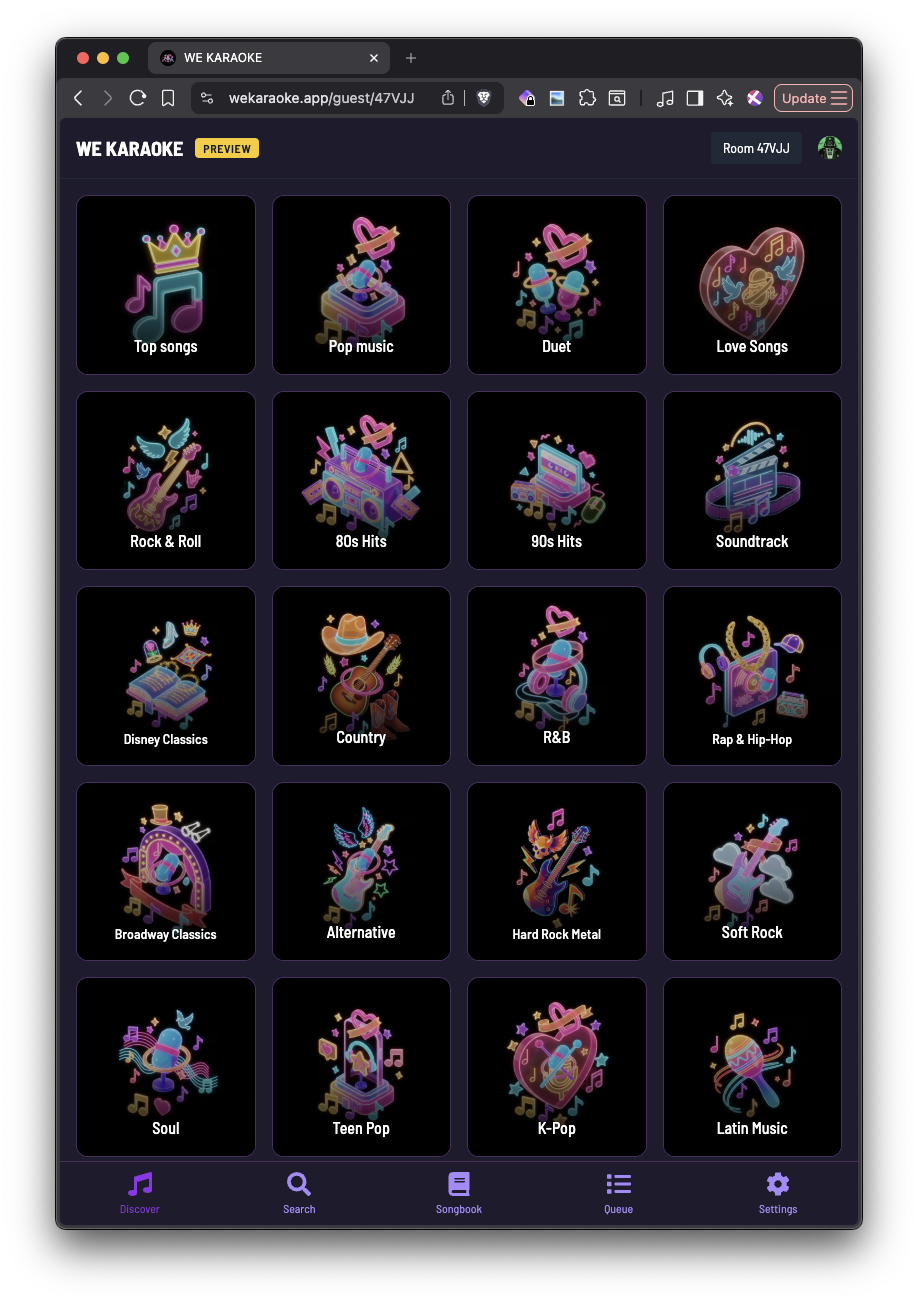 WE KARAOKE - Screenshot 4 showing product features and functionality