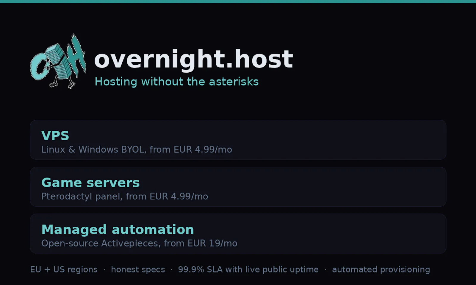 overnight.host screenshot 1