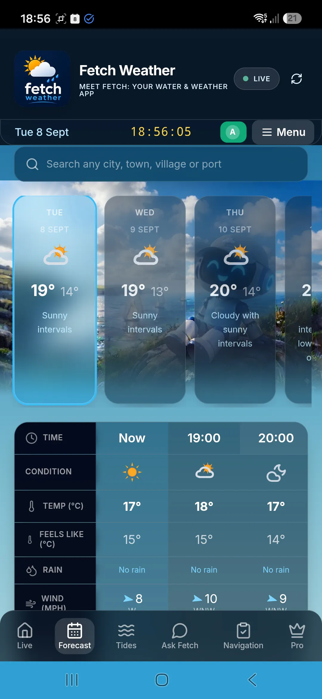 Fetch Weather Local Forecast