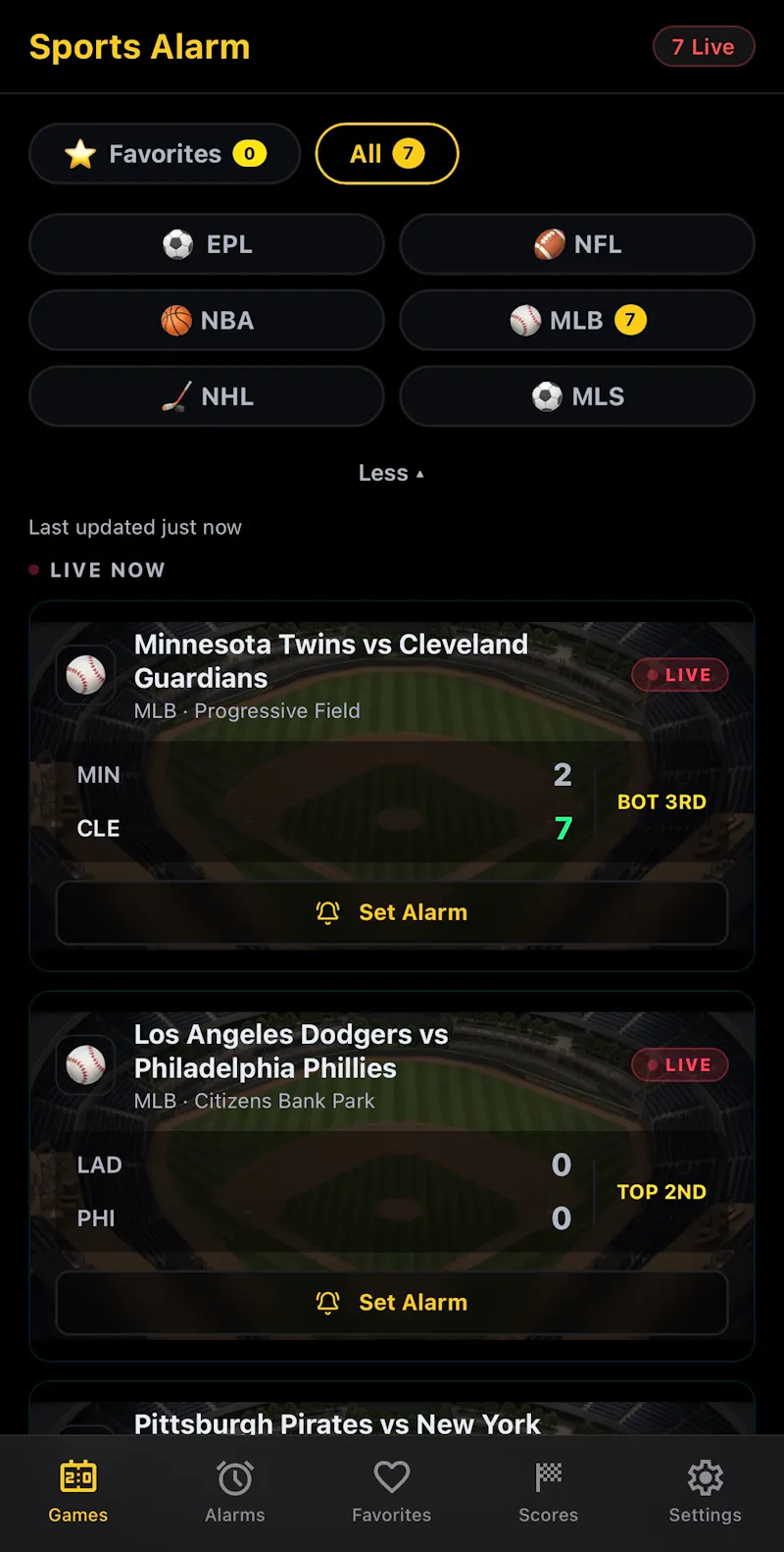 Sports Alarm screenshot 4