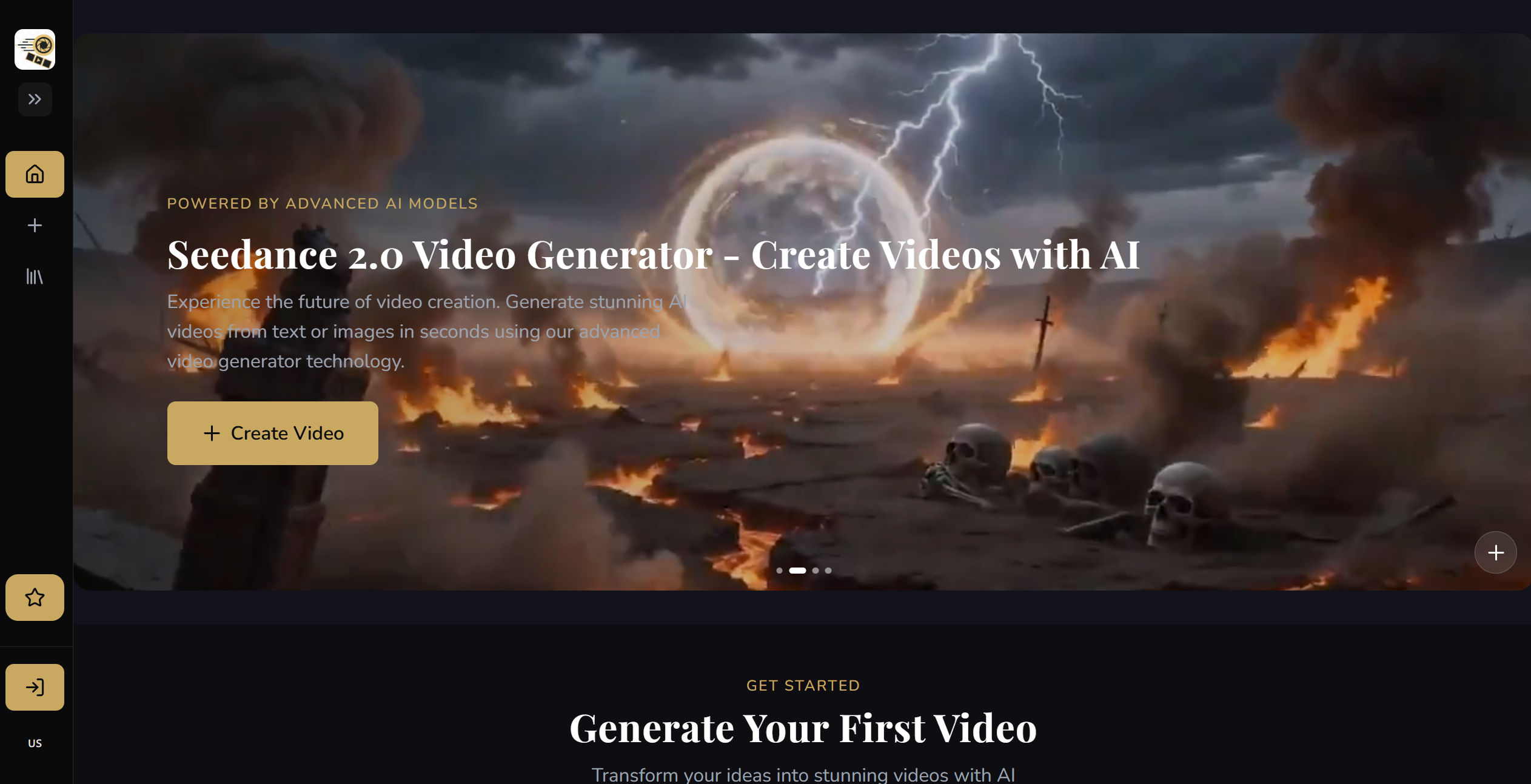 Seedance 2.0 Video Generator - Main product screenshot demonstrating key features and user interface