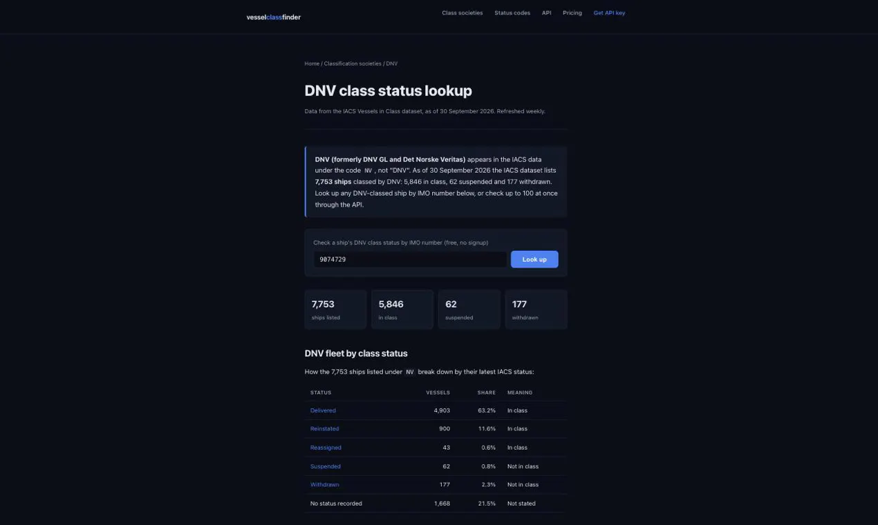 Vessel Class Finder gallery image