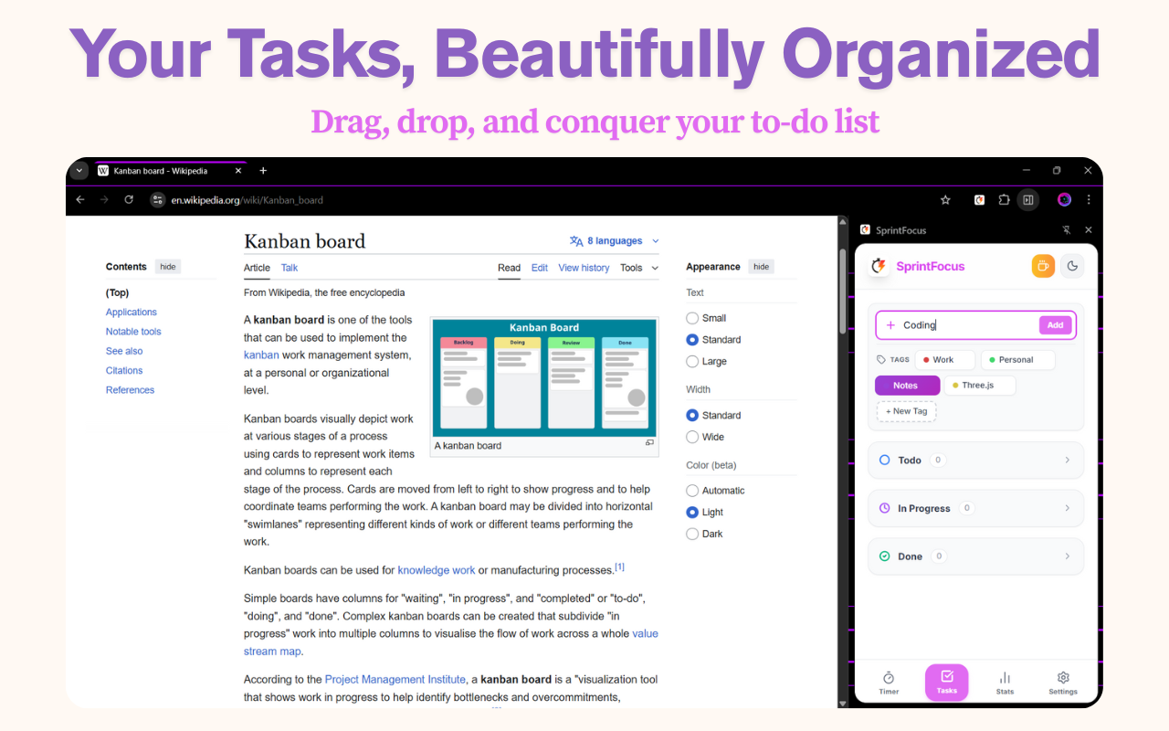 SprintFocus - Screenshot 2 showing product features and functionality