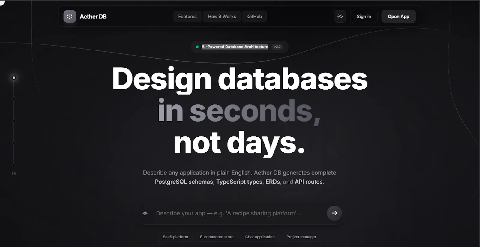 Aether DB screenshot 1