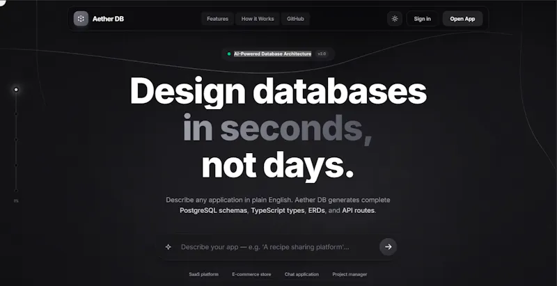 Aether DB screenshot 1