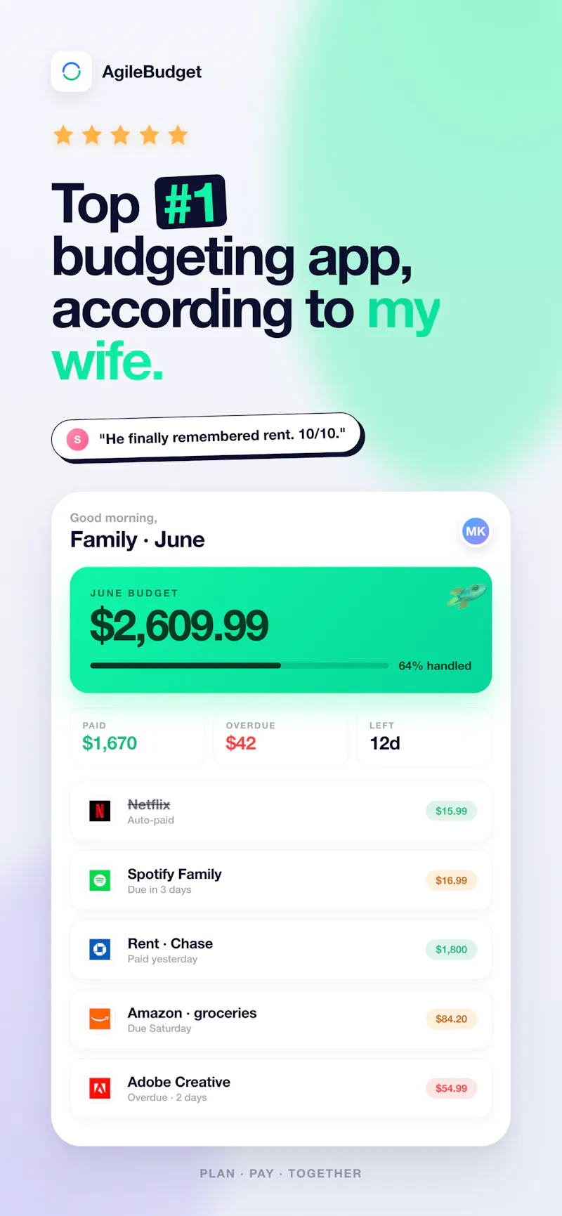 AgileBudget screenshot 1