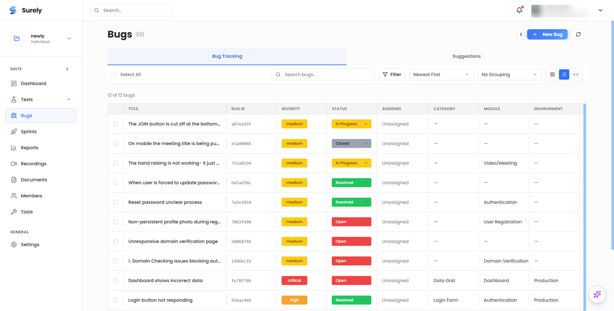 Surely - Screenshot 2 showing product features and functionality