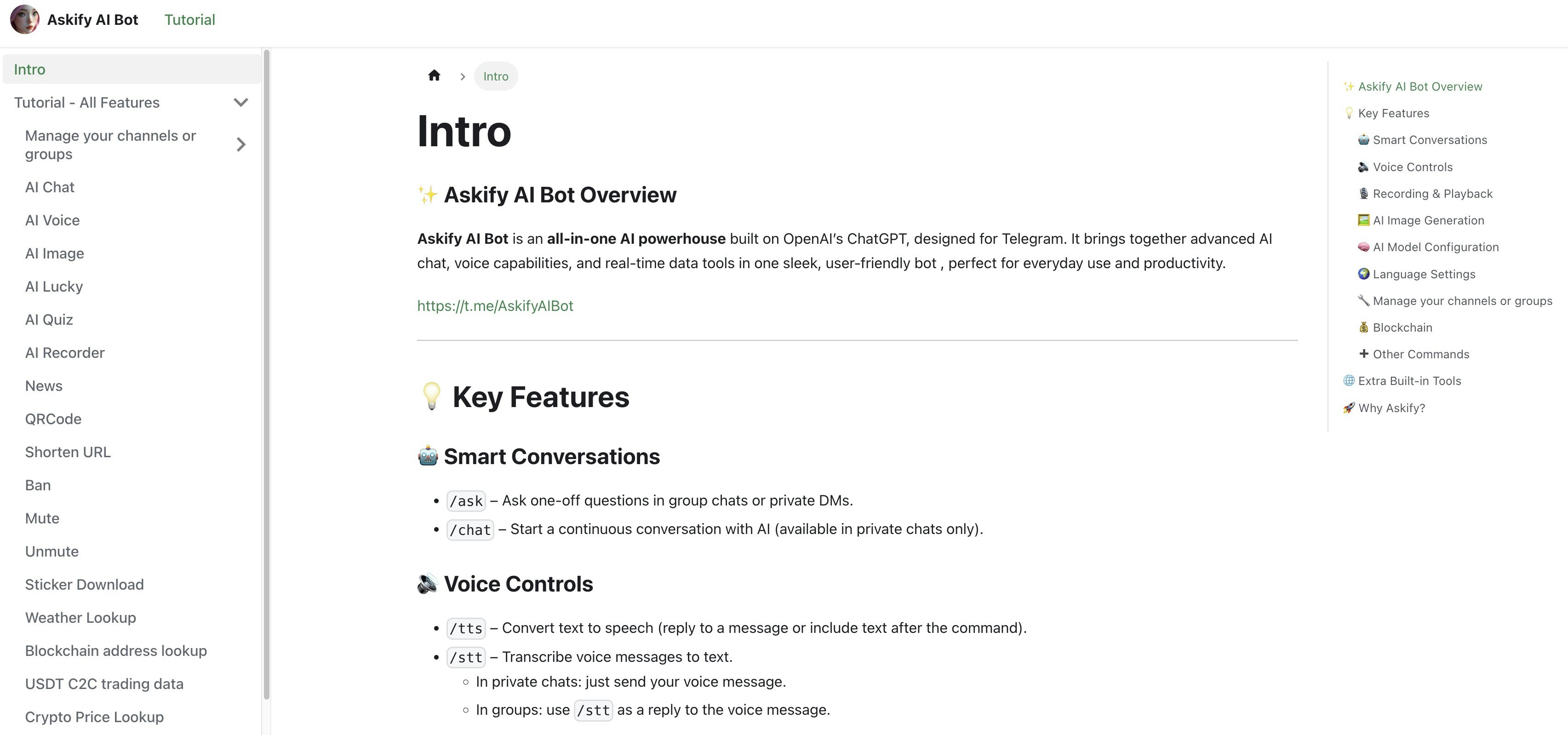 Askify AI TG Bot gallery image