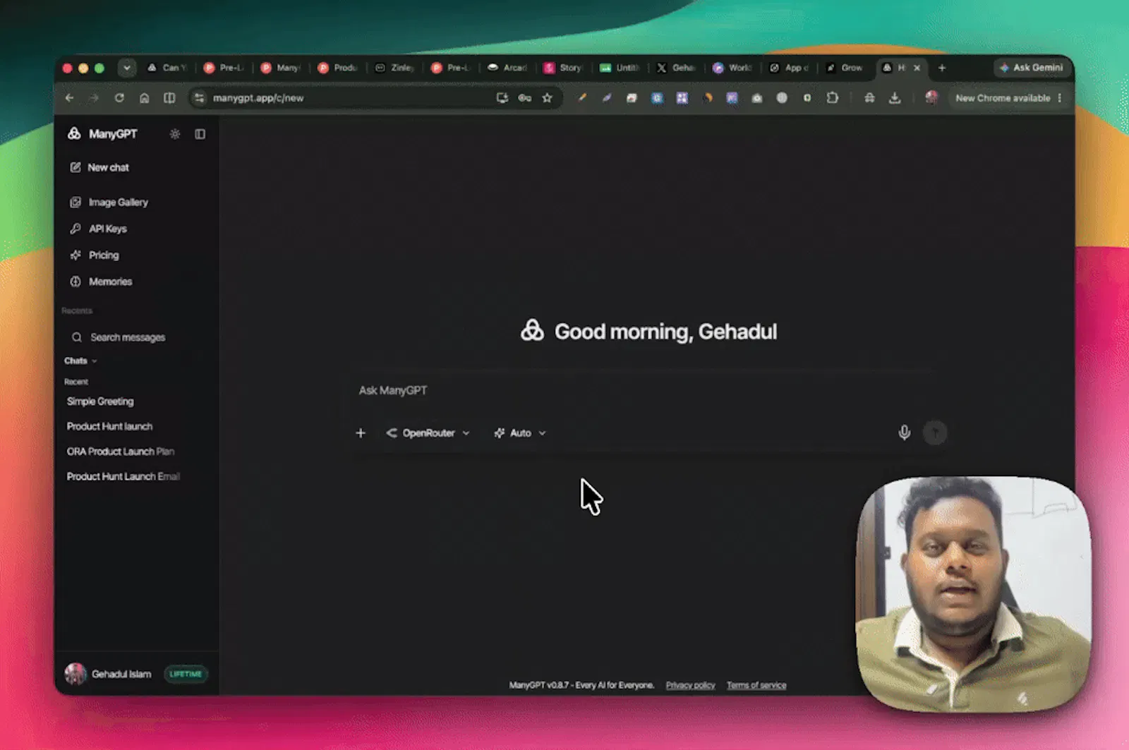 ManyGPT screenshot 1 (video preview)