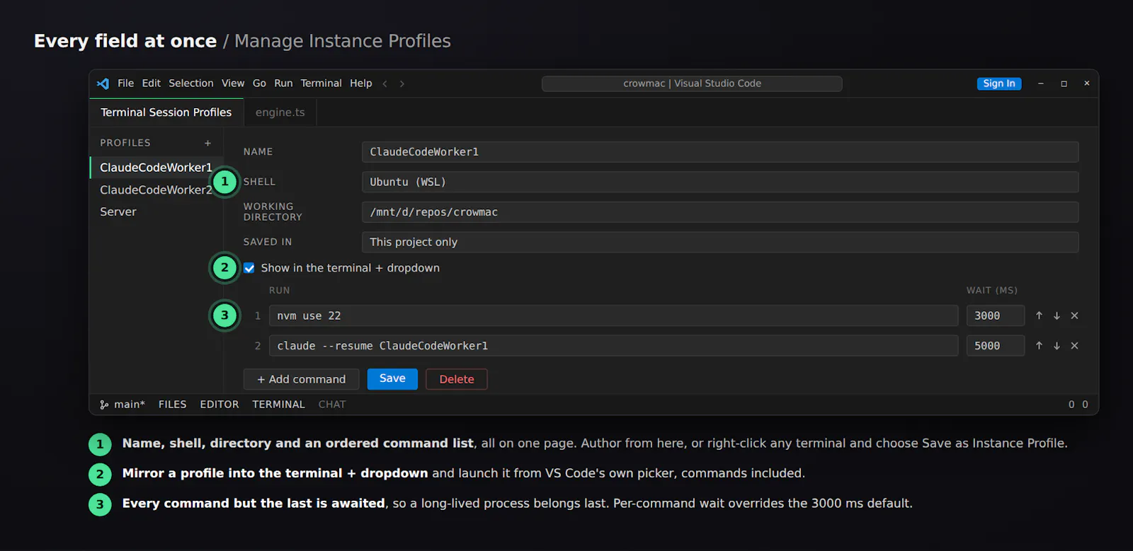 Terminal Session Profiles screenshot 4