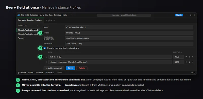 Terminal Session Profiles screenshot 4