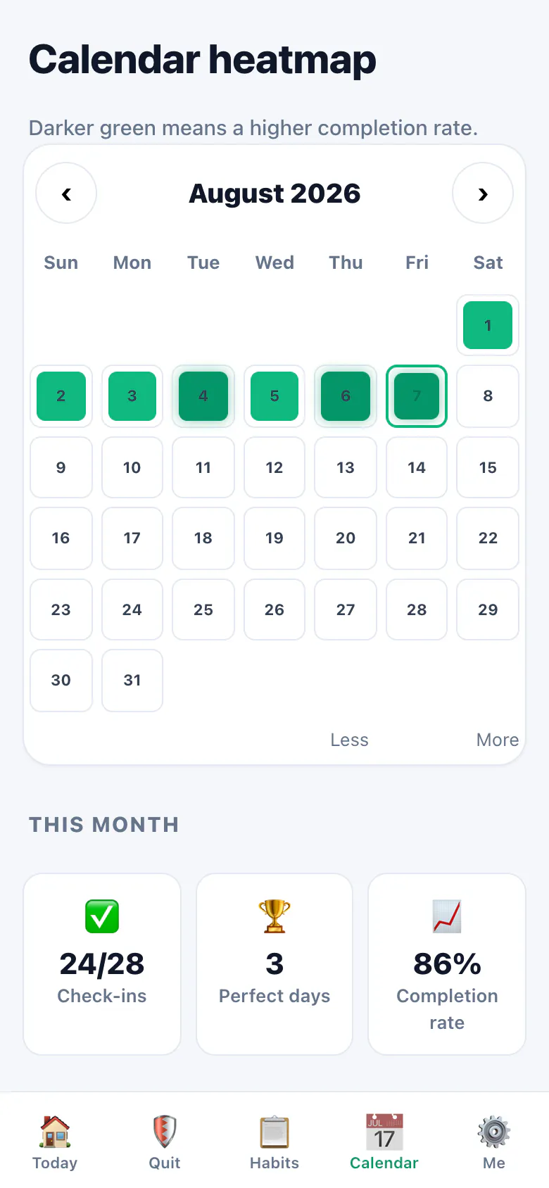 Good Habit: Daily Check-in screenshot