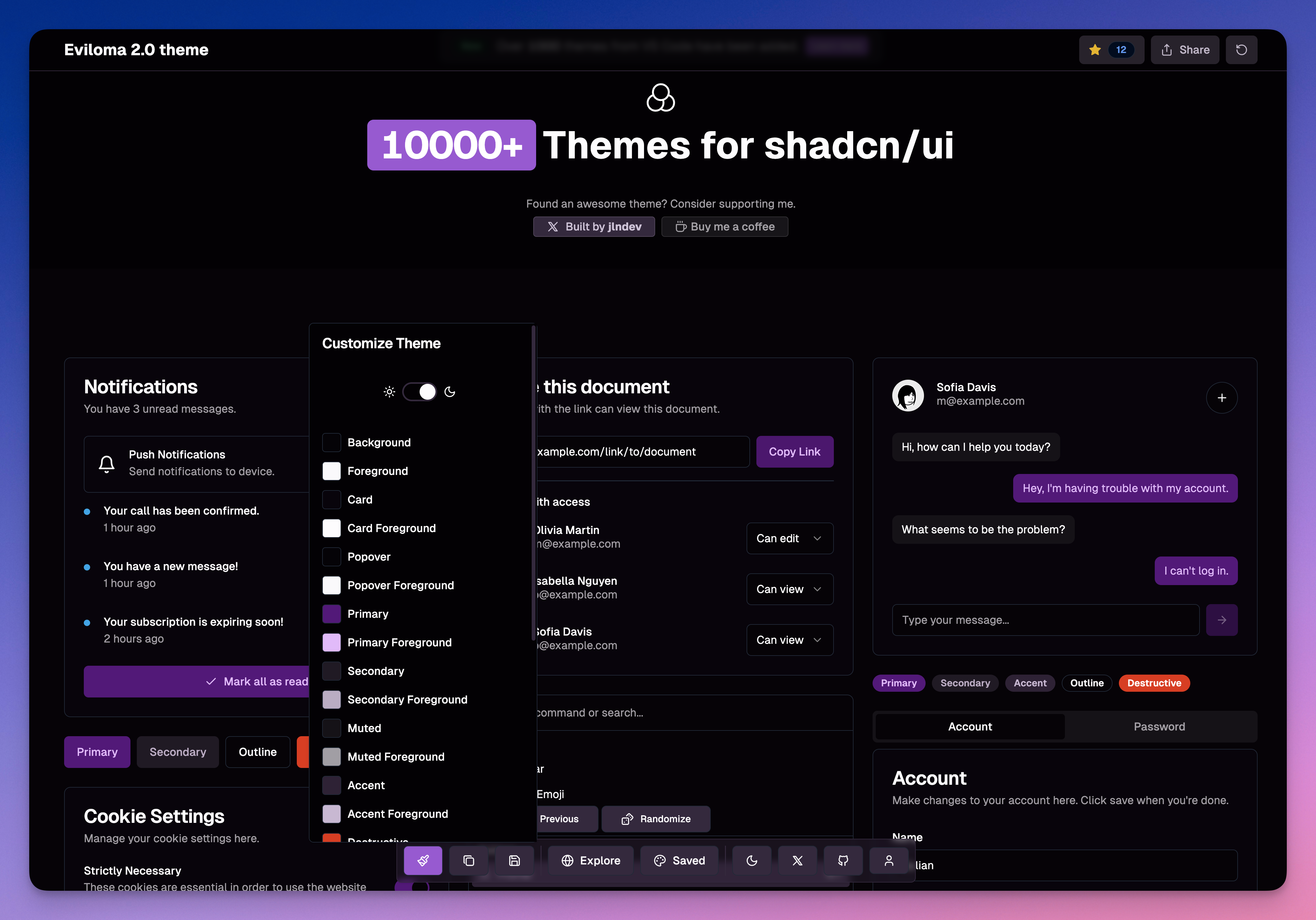 ui.jln.dev - 10000+ Themes for shadcn/ui media 2