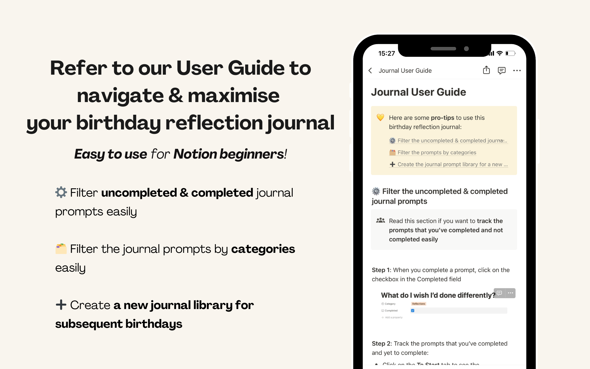 Birthday Reflection Notion Journal media 3