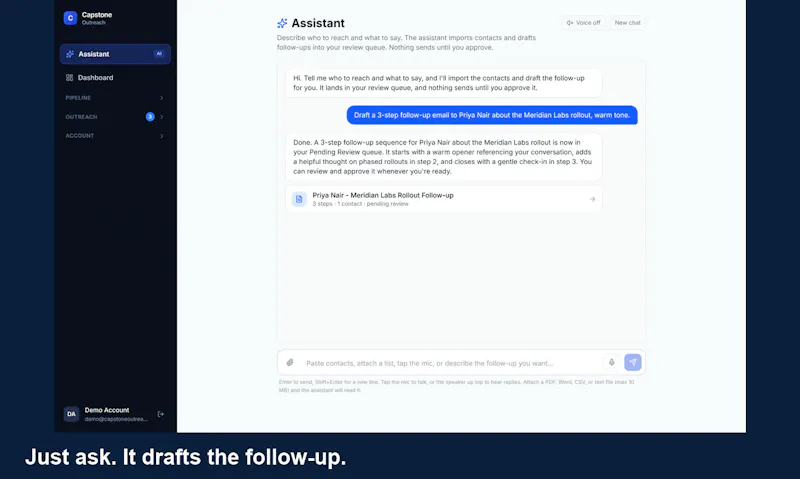 Capstone Outreach screenshot 3