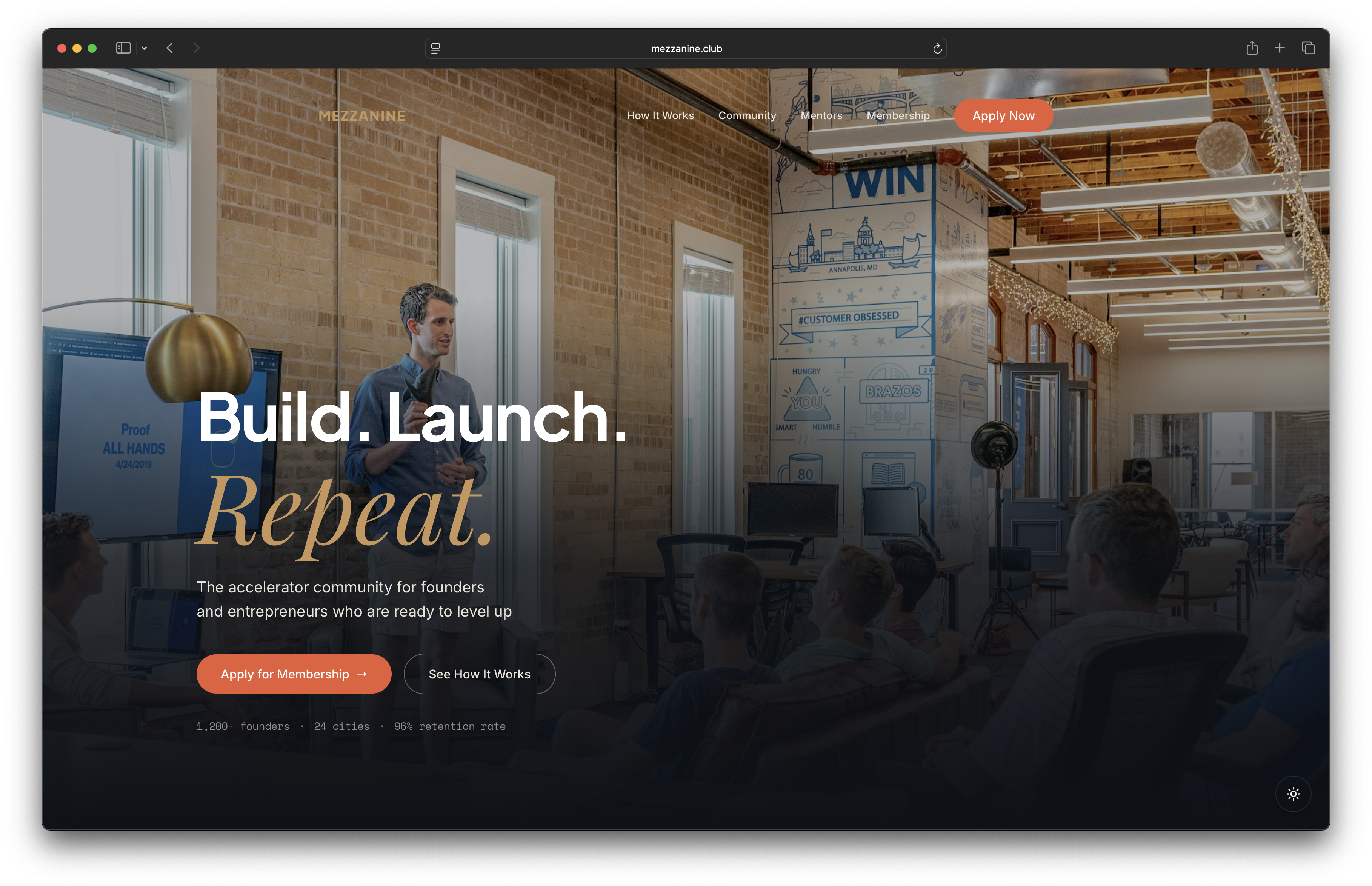 Mezzanine Club - Product Hunt launch logo and brand identity