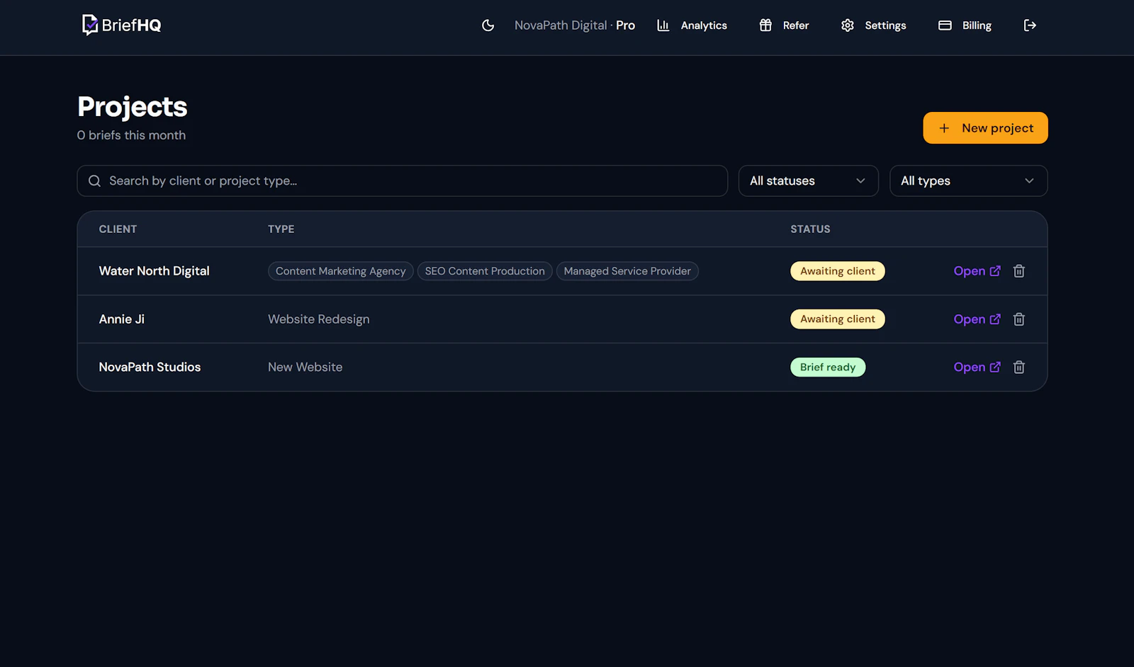 BriefHQ screenshot 3