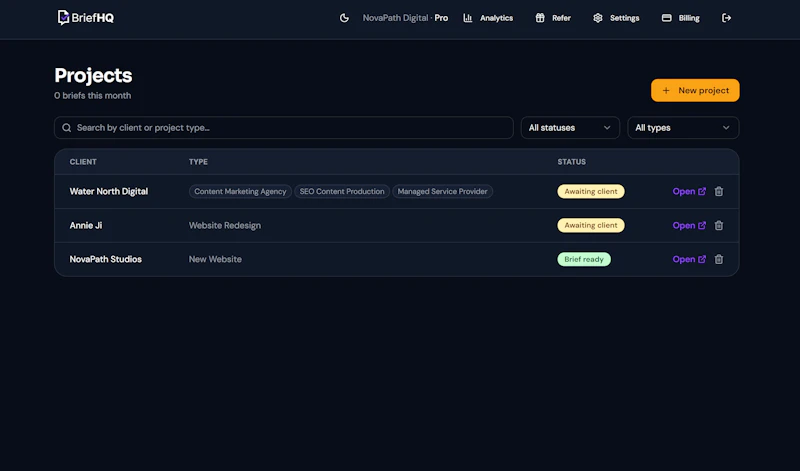 BriefHQ screenshot 3