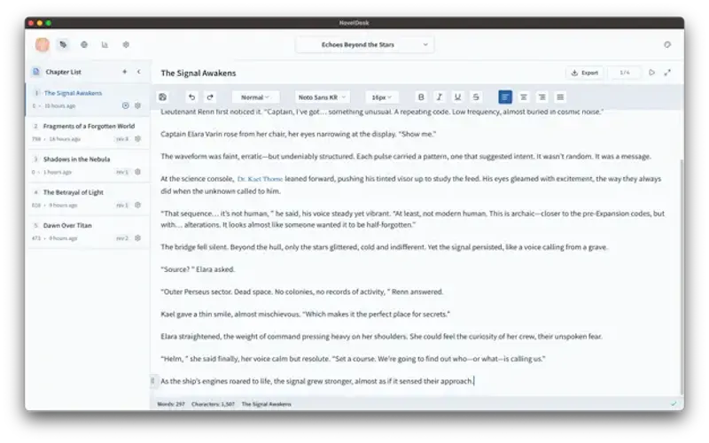 NovelDesk: Write Your Dream screenshot 2