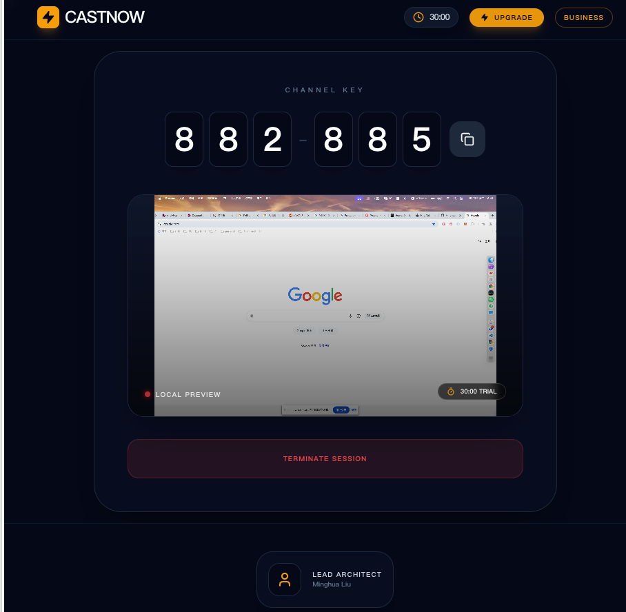 CastNow - Main product screenshot demonstrating key features and user interface