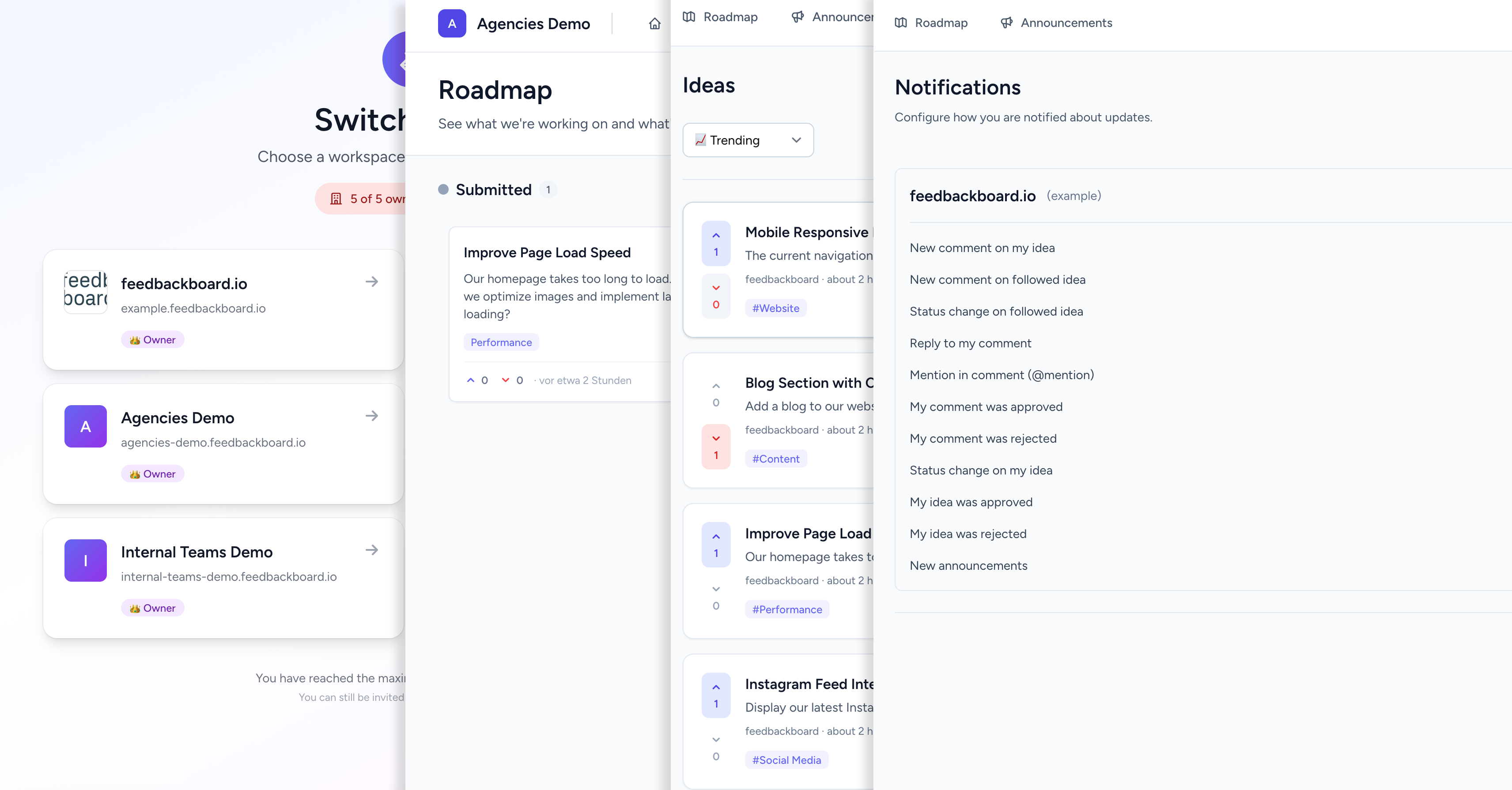 Feedbackboard.io - Screenshot 3 showing product features and functionality