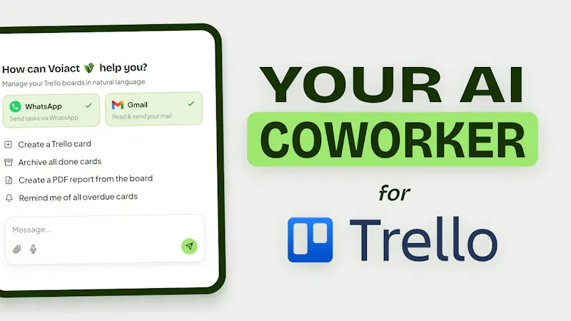 Voiact - Your Trello AI Coworker  screenshot 1 (video preview)