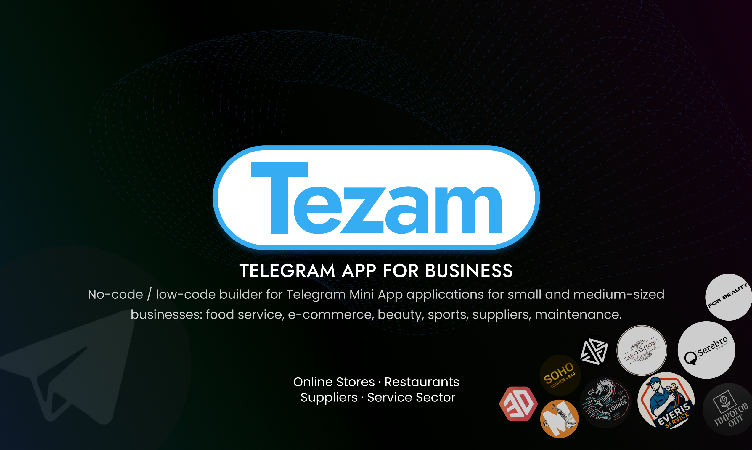 Tezam — Telegram - Main product screenshot demonstrating key features and user interface