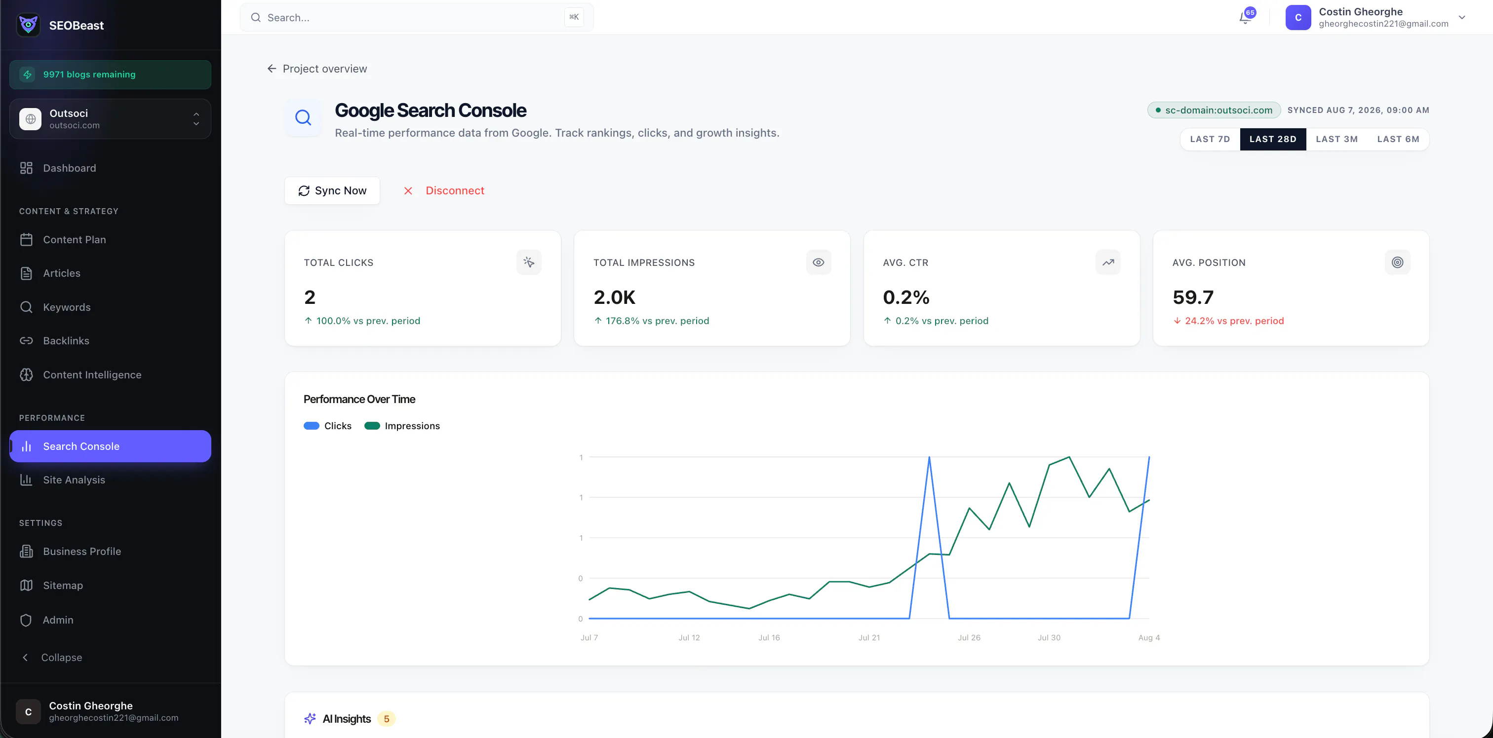 SEOBeast screenshot 2