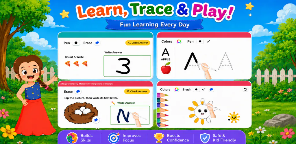 Effling Kids: Tracing, Hindi & Math gallery image