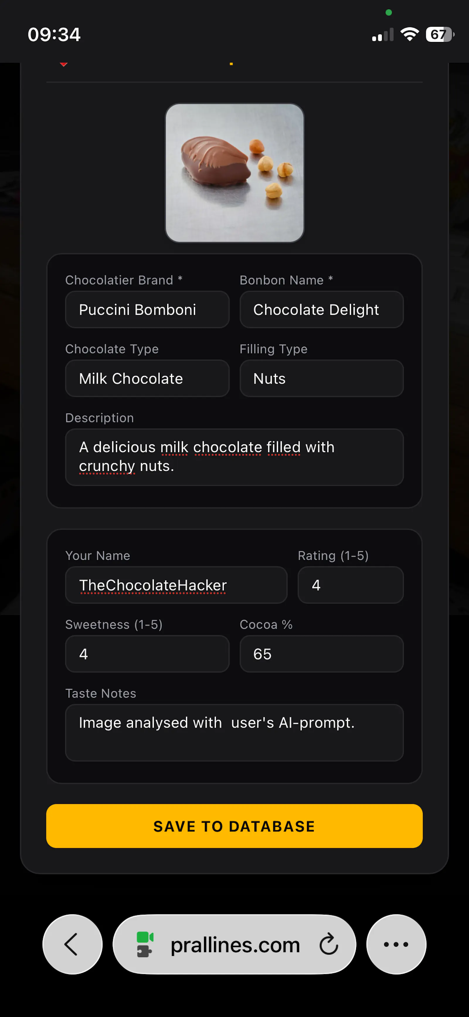 Prallines.com screenshot 3