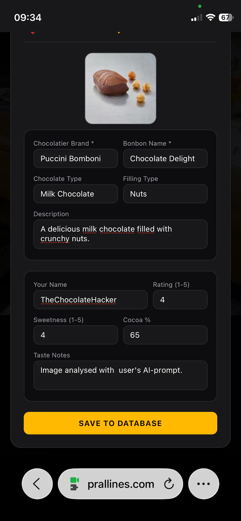 Prallines.com screenshot 3