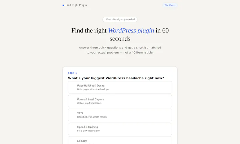 Find Right Plugin screenshot 2