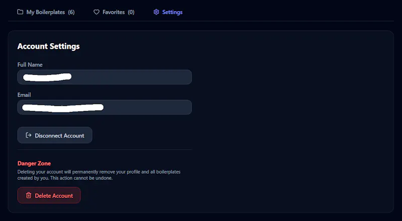 EasyBoilerplate screenshot 1
