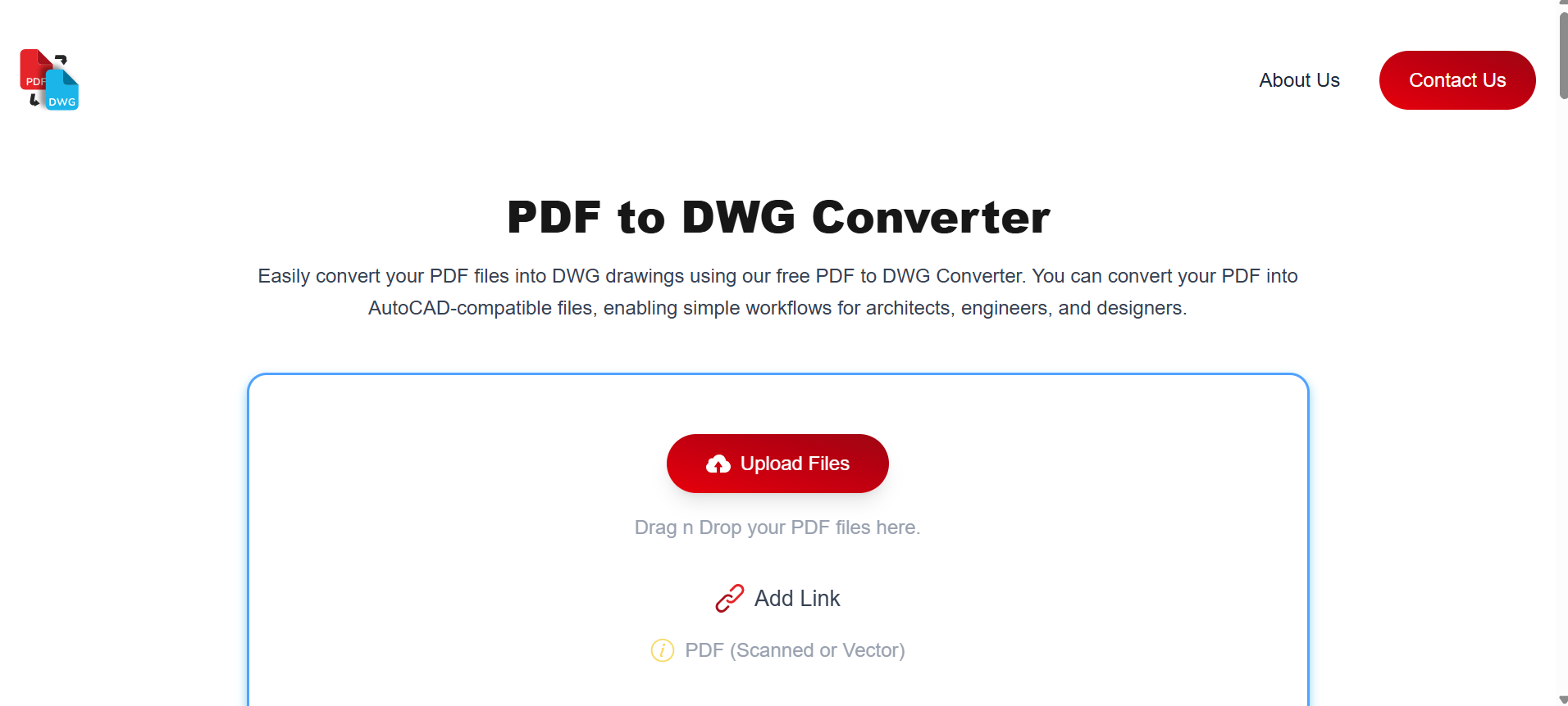 PDF 대 DWG 변환기 - DWG 변환기에서 무료 PDF 미디어 1