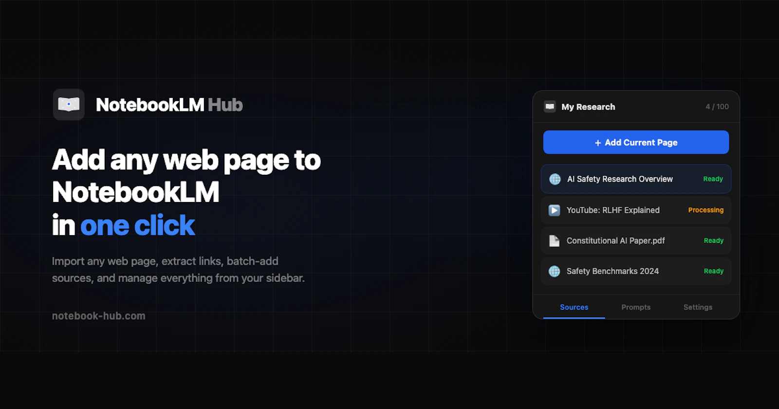 NotebookLM Hub screenshot 1