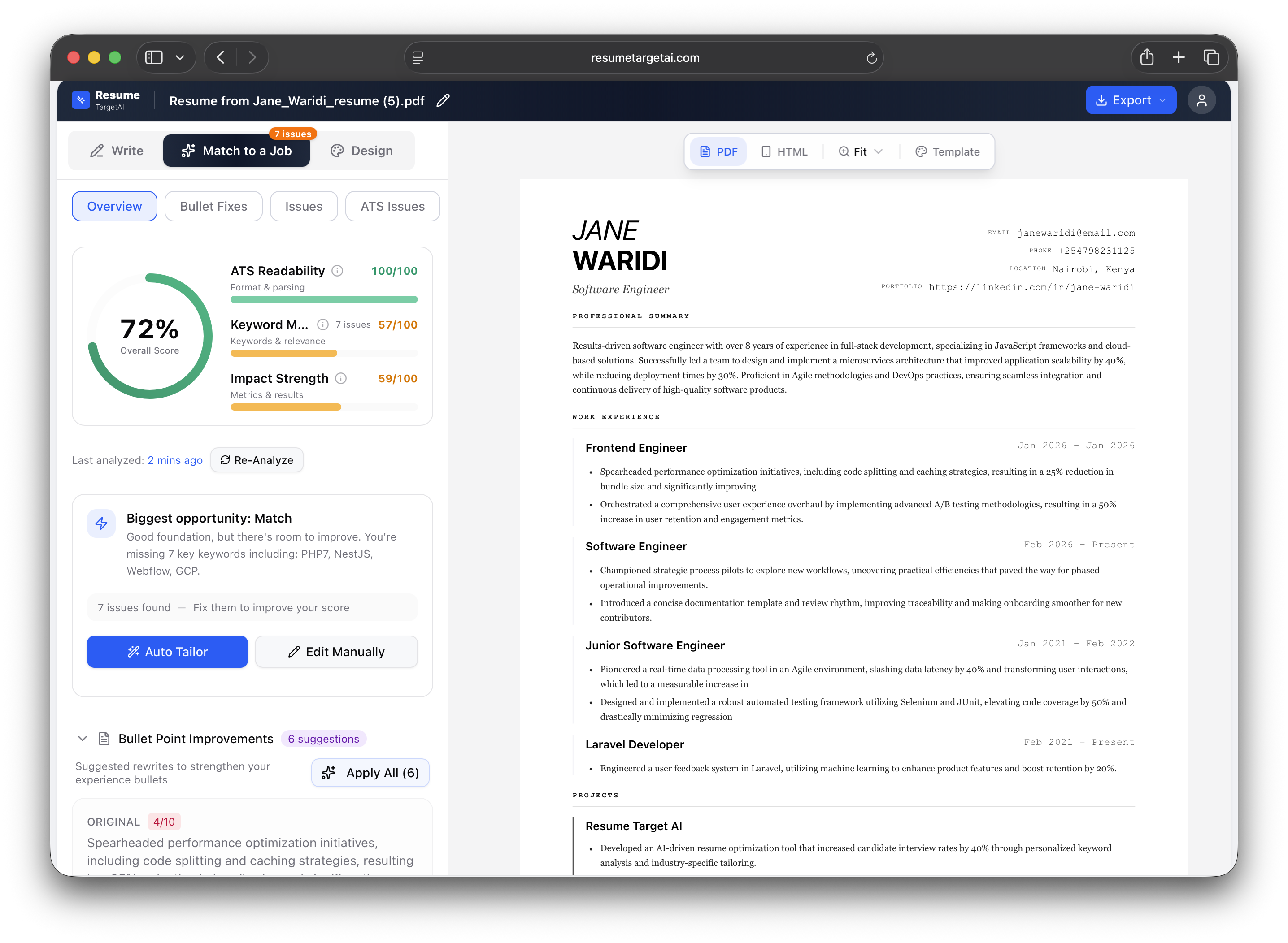 ResumeTarget AI gallery image