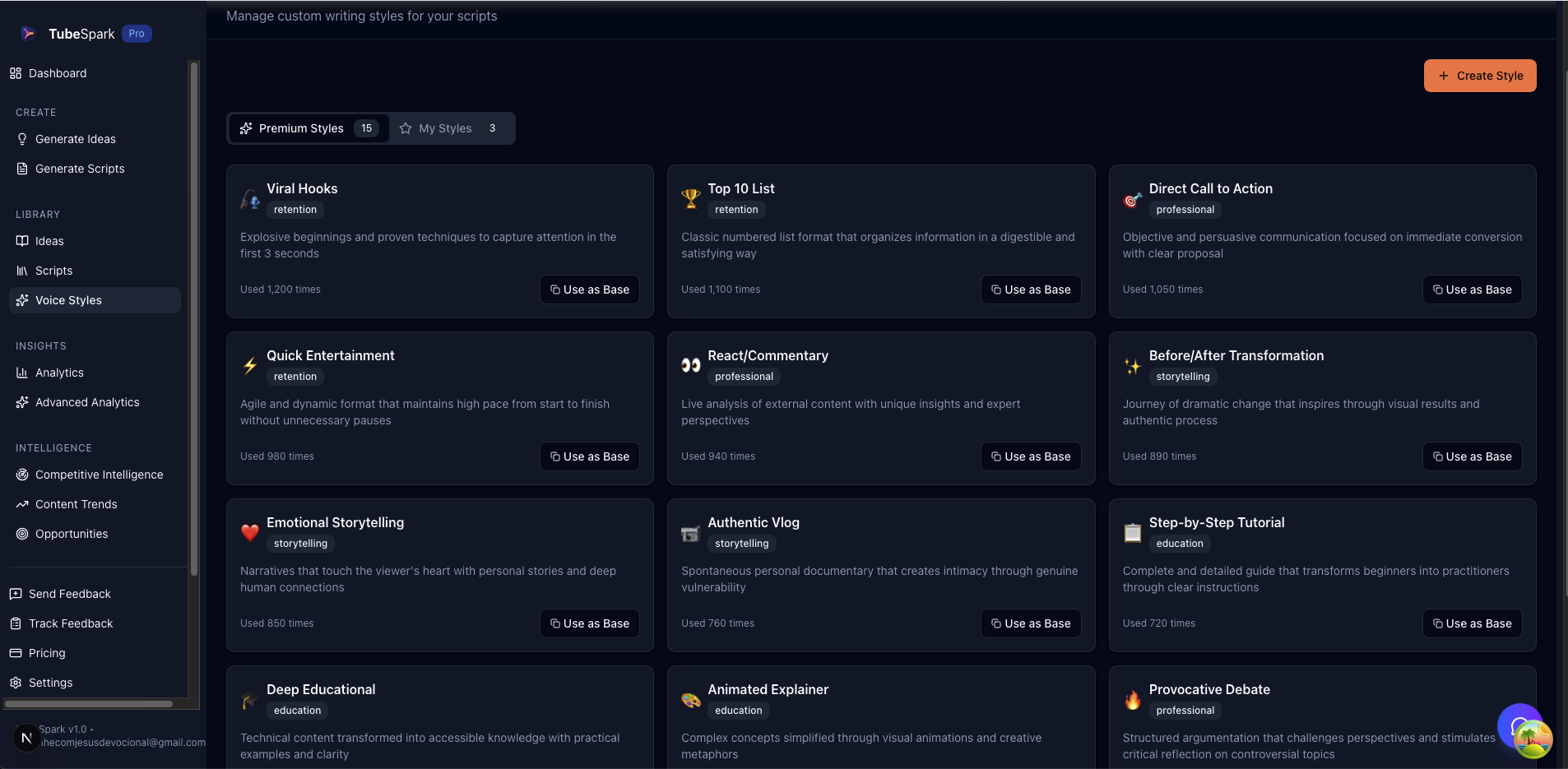 TubeSpark - Screenshot 4 showing product features and functionality
