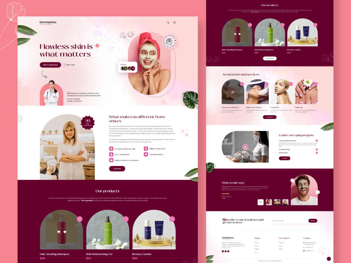 CMARIX TechnoLabs - Dermatology Website Design