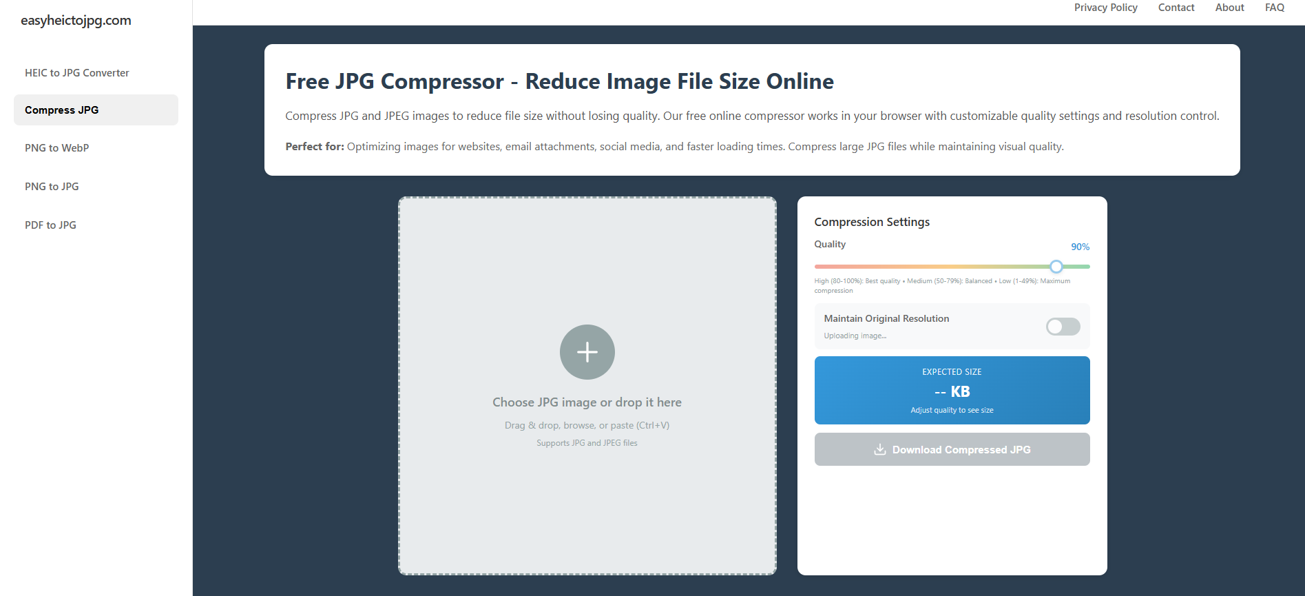 Easy HEIC to JPG - Free Image Converter - Screenshot 3 showing product features and functionality
