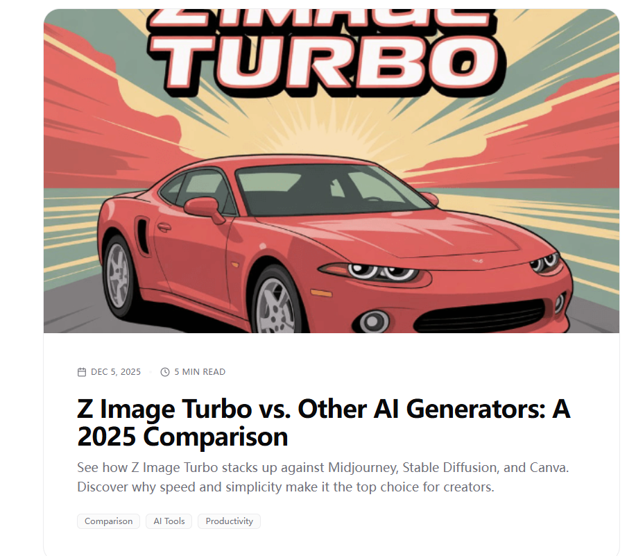 Z image turbo AI gallery image