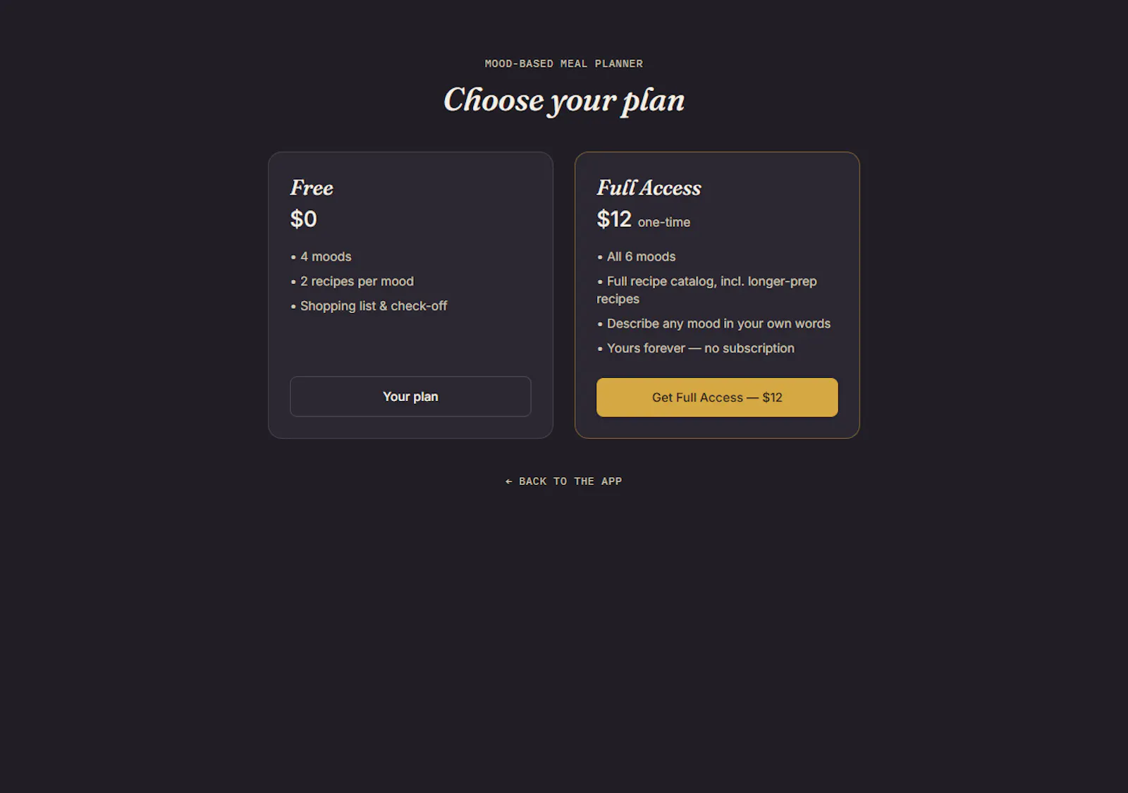 Mood Based Meal Planner screenshot 4