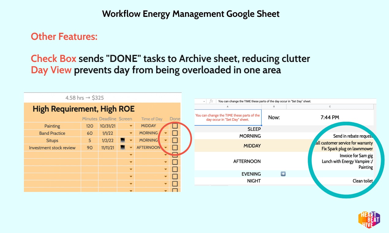 Workflow Energy Management Sheet gallery image