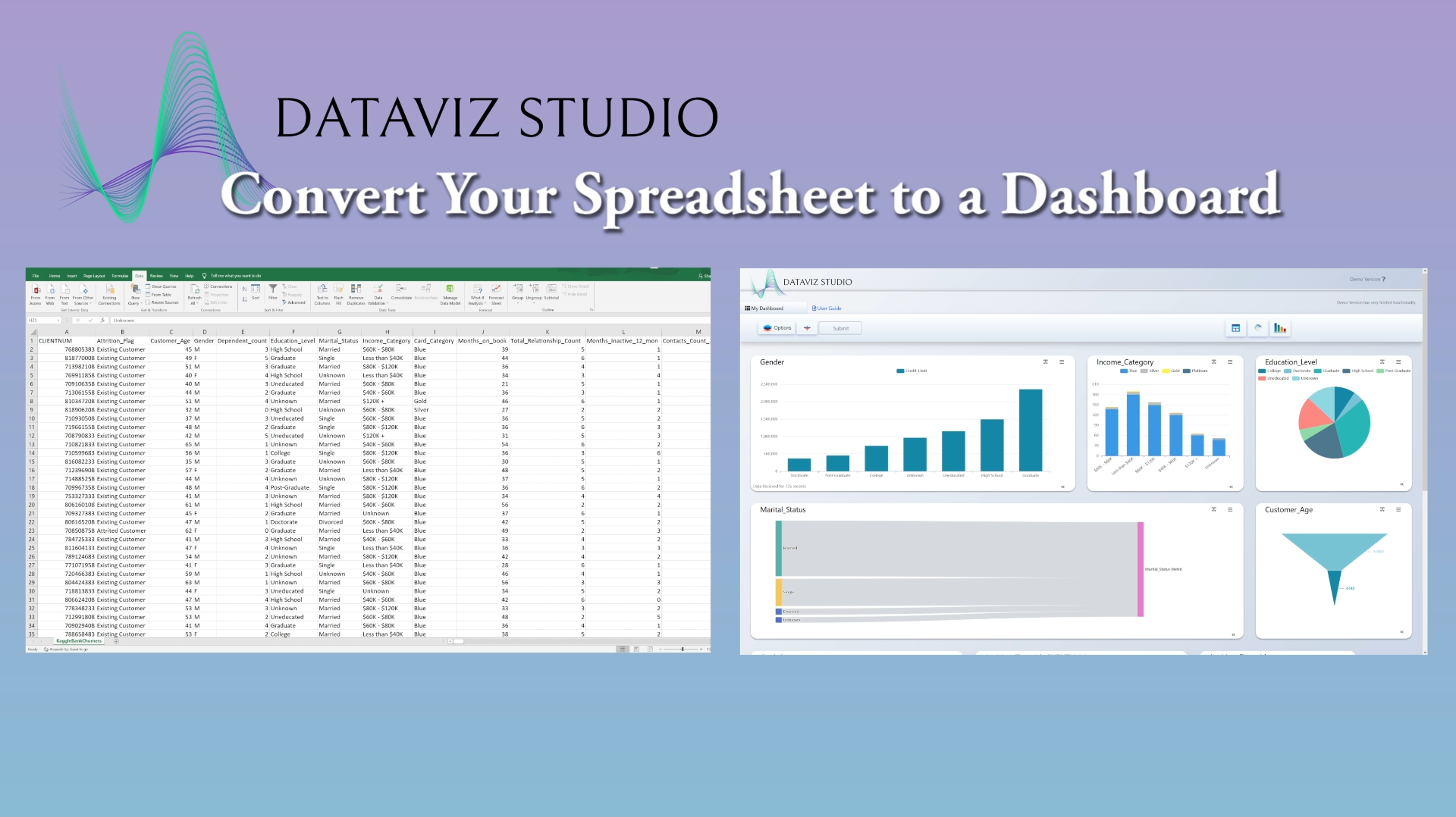Dataviz Studio: Dashboard สเปรดชีต media 6