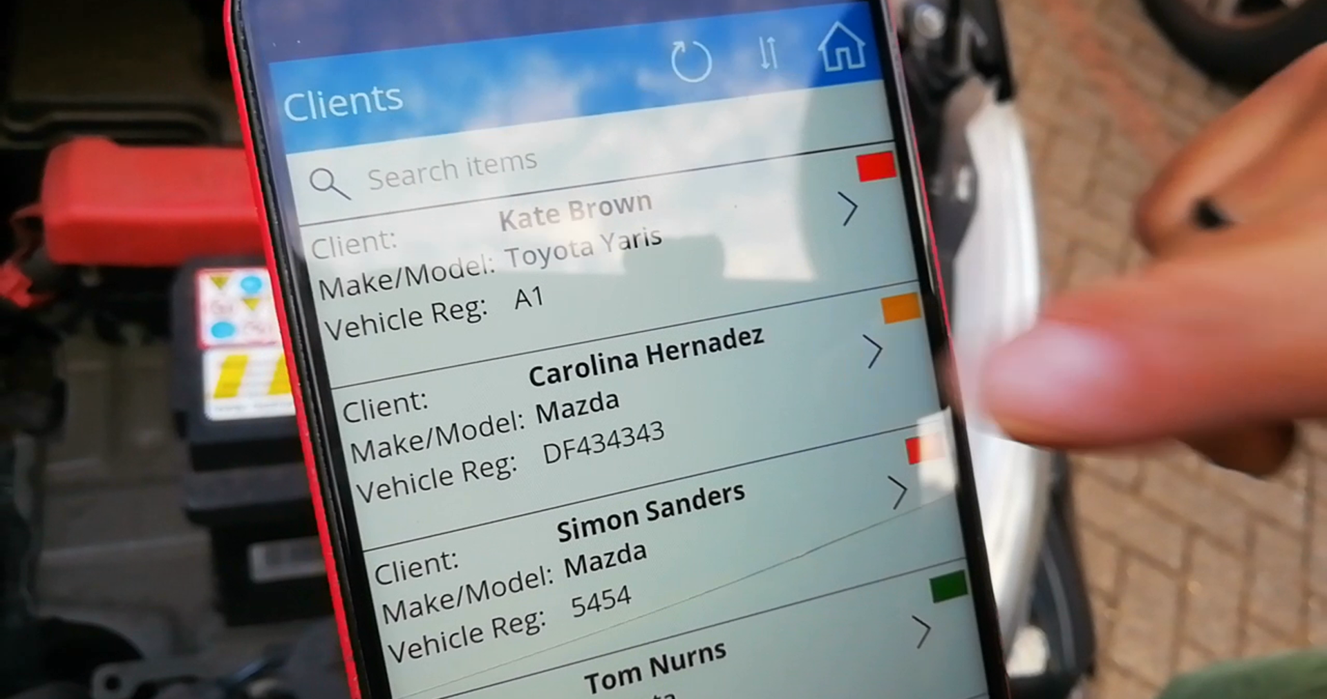 Power Apps Sistema de mecánico de garaje automático