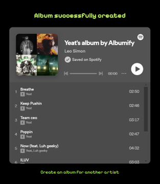 Альбома - Remix Your Spotify Альбомы медиа 2