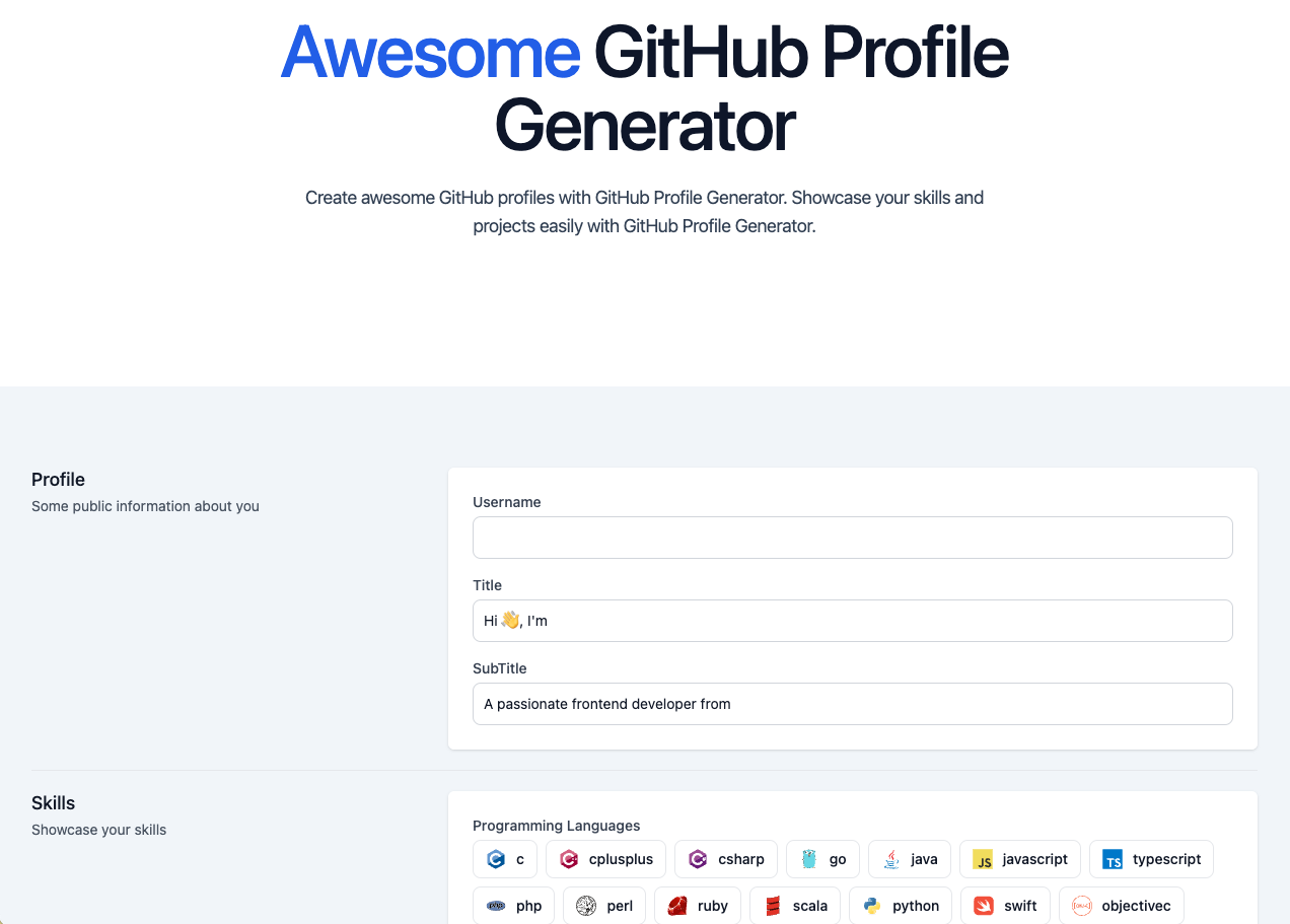 GitHub Profili ReadMe Jenerator - 300'den fazla şablon, harika Github Profili ReadMe Oluşturun medya 2