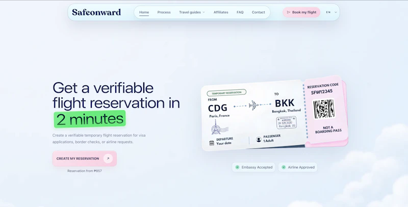 Safeonward.com screenshot 1